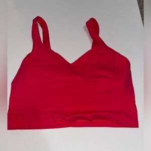 Lululemon bright red align tank top size 12